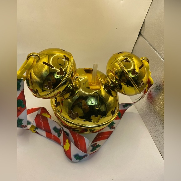Disney Sipper - Jingle Bell - Mickey Icon - Gold - Picture 1 of 6